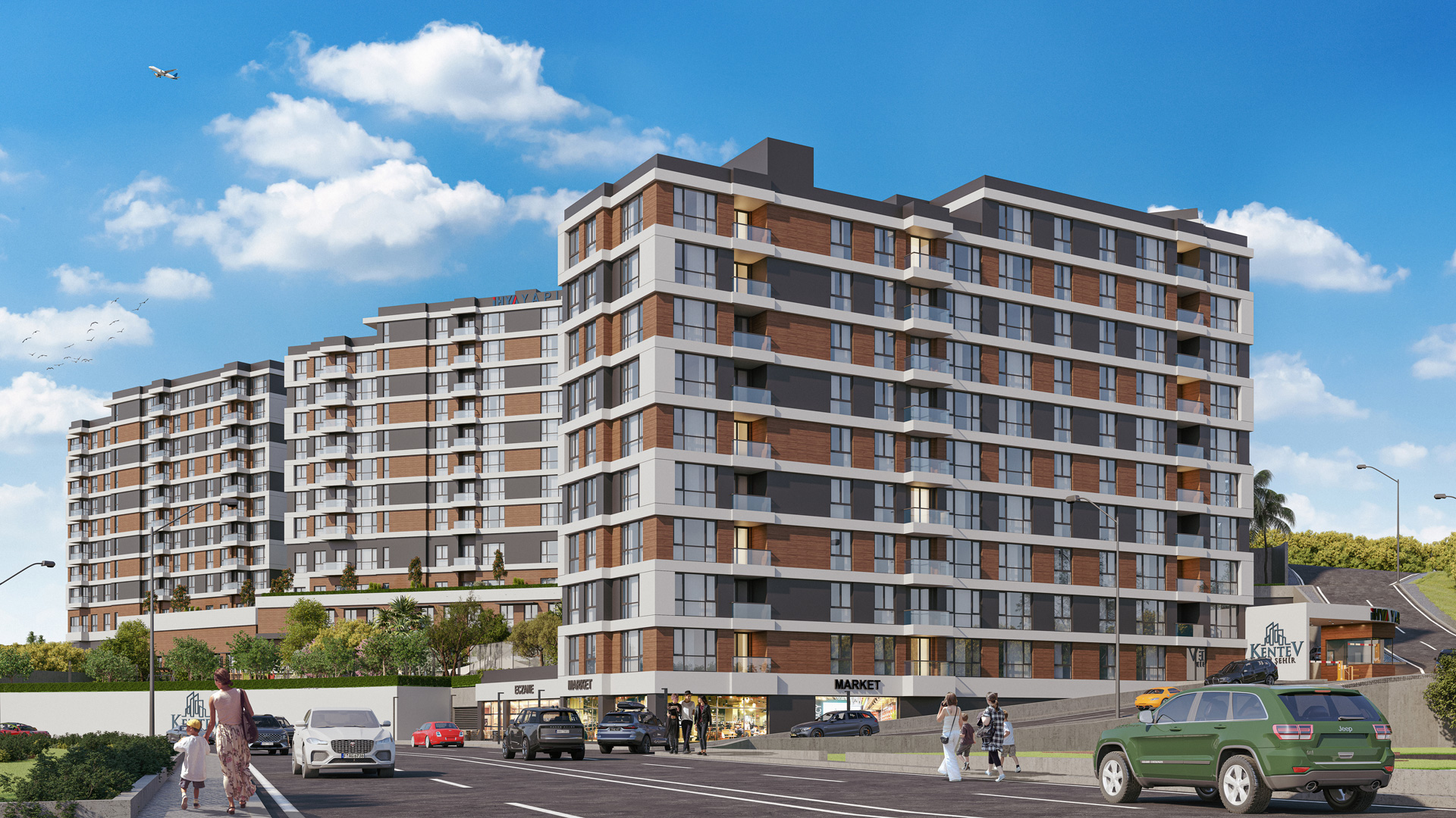 Doğayla İç İçe, Şehrin Kalbinde Bir Yaşam Sabiha Gökçen Havalimanı’nın hemen yanı başında, modern şehir yaşamının merkezinde yepyeni bir dünya yükseliyor: Kentev Yenişehir. 3